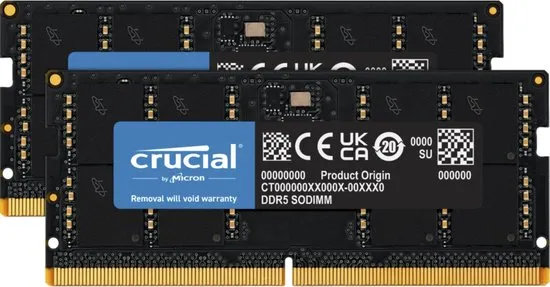 Crucial 64GB Kit DDR5-4800 (2x32GB) SODIMM CL40 (16Gbit)