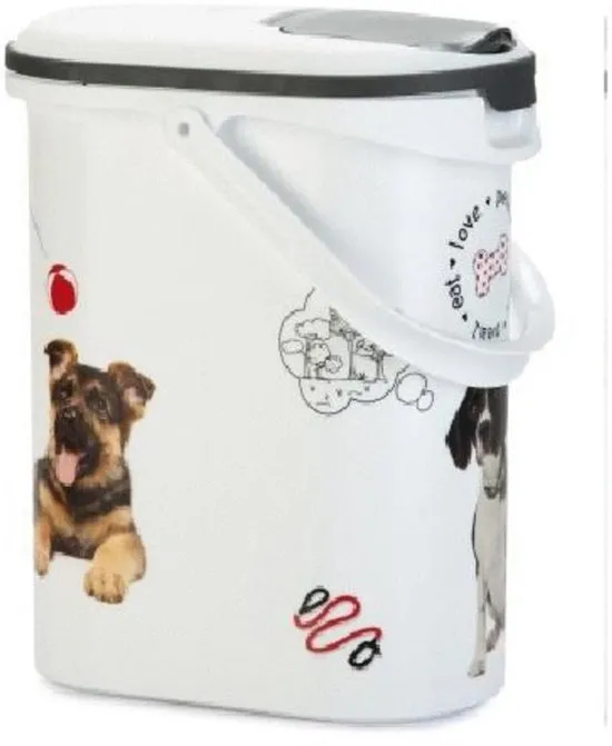 Curver - Voedselcontainer Hond 29 x 19 x 35 cm - Wit - 10 L- 4kg