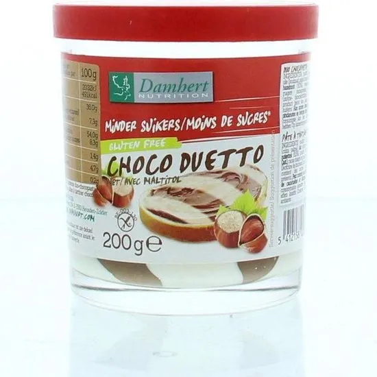 Damhert Choco Duetto (0 toegevoegde suikers) - 200 Gram