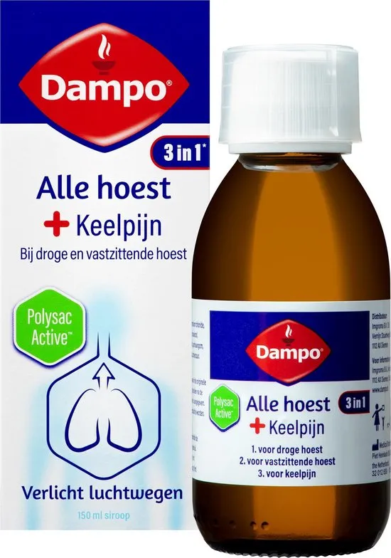Dampo Alle Hoest + Keelpijn - 150ml