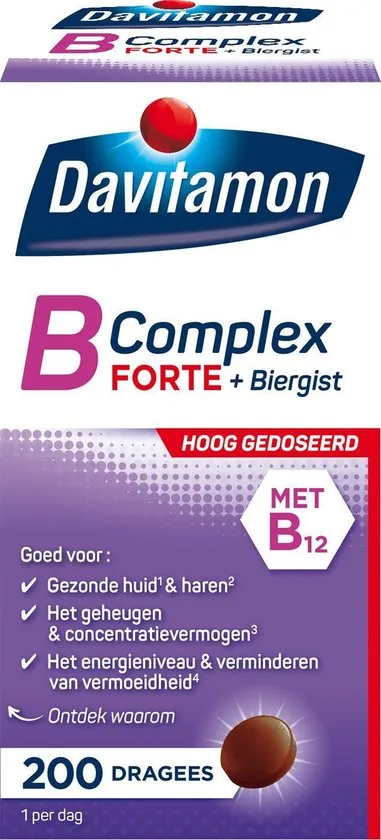 Davitamon vitamine B-Complex Forte met Biergist - 200 tabletten