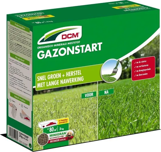 DCM Gazonstart - een opkikker voor beschadigd gazon