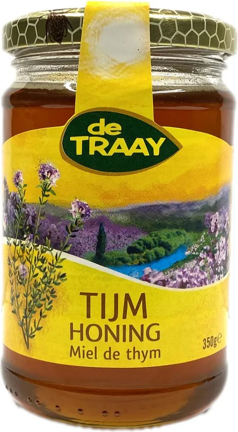 De Traay - Gangbare tijmhoning  - 350g - Honing - Honingpot