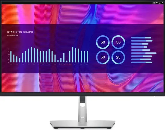DELL P Series P3223DE 80 cm (31.5") 2560 x 1440 Pixels Quad HD LCD Zwart, Zilver