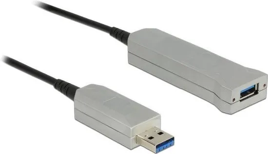 DeLOCK 20m USB3.0-A + USB Micro-B/USB3.0-A USB-kabel 3.2 Gen 1 (3.1 Gen 1) USB A USB A/Micro-USB B Zwart, Zilver