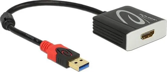 DeLOCK 62736 video kabel adapter 0,2 m USB A HDMI Zwart