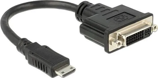 DeLOCK 65564 kabeladapter/verloopstukje Mini HDMI-C DVI-D Zwart
