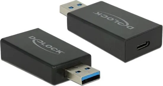 DeLOCK 65689 kabeladapter/verloopstukje USB 3.1 Gen 2 Type-A USB 3.1 Gen 2 USB Type-C Zwart