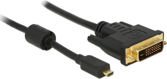DeLOCK 83585 video kabel adapter 1 m Micro-HDMI DVI-D Zwart