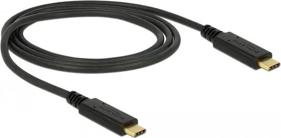 DeLOCK 83661 USB-kabel 1 m 3.2 Gen 2 (3.1 Gen 2) USB C Zwart