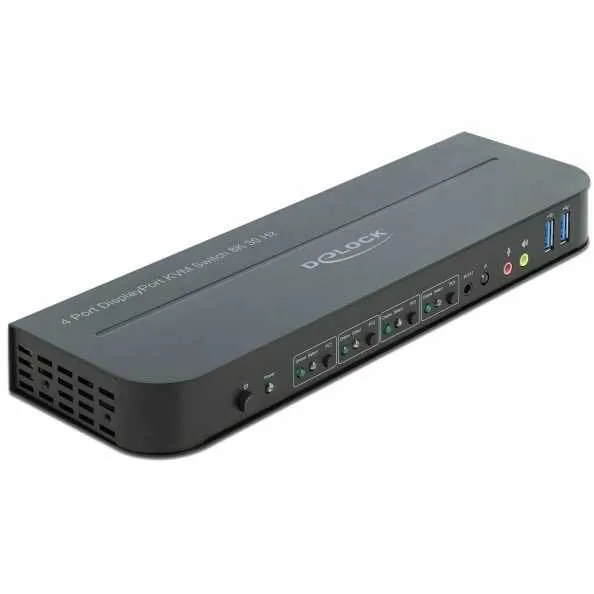 DeLOCK DisplayPort 1.4 KVM Switch kvm-switch 8K 30 Hz, USB 3.0, Audio