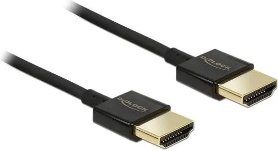 DeLOCK Dunne HDMI kabel - versie 2.0 (4K 60Hz) / zwart - 1,5 meter