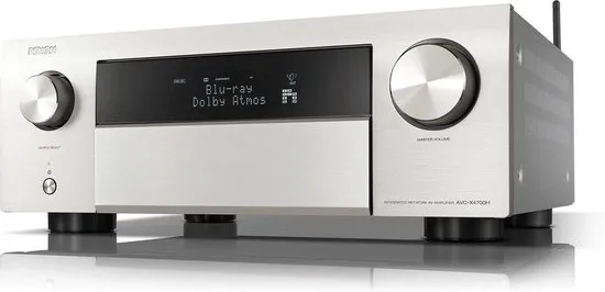 Denon AVC-X4700H - 9-kanaals 8K AV-receiver met Dolby Atmos, IMAX Enhanced en Auro 3D - Zilver