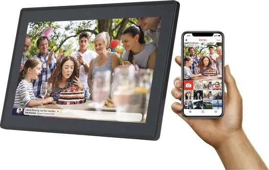 Denver PFF-1514 - 15.6 inch Full HD - digitale fotolijst - fotokader - FRAMEO software - 8GB - WiFi - Zwart