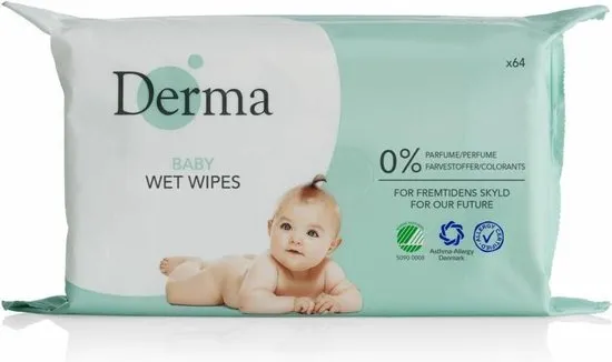 Derma eco baby doekjes billen doekjes voordeel 8 stuks