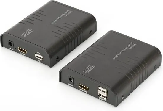 Digitus DS-55202 HDMI, USB Extender (verlenging) via netwerkkabel RJ45