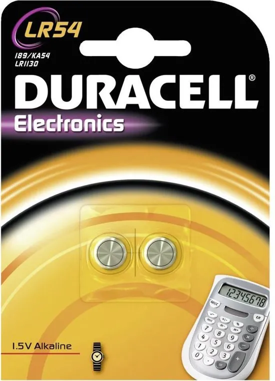Duracell Alkaline  LR54  1.5V - 2 stuks