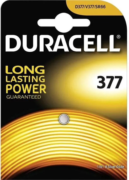 Duracell Duralock Knoopbatterij 377 Sbl1 - 1 stuks