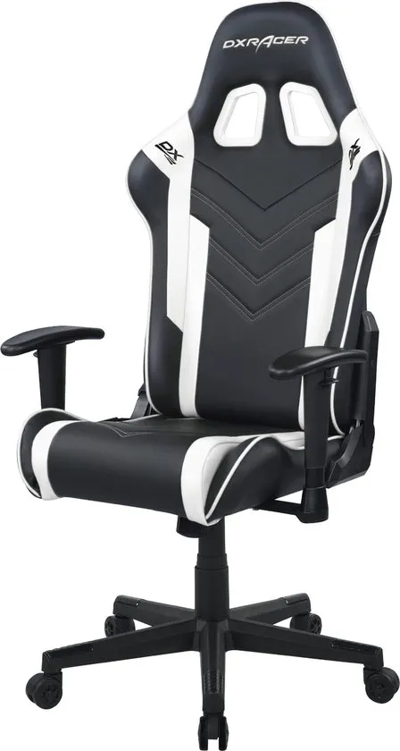 DXRacer PRINCE P132-NW Game Stoel - Zwart/Wit