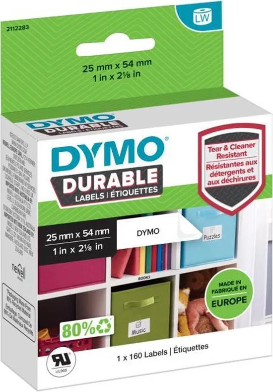 DYMO Durable Wit Zelfklevend printerlabel