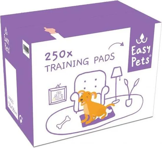Easypets Puppy Training Pads - Zindelijkheidstraining - Hondentoilet - 58 x 58 cm - 250 stuks