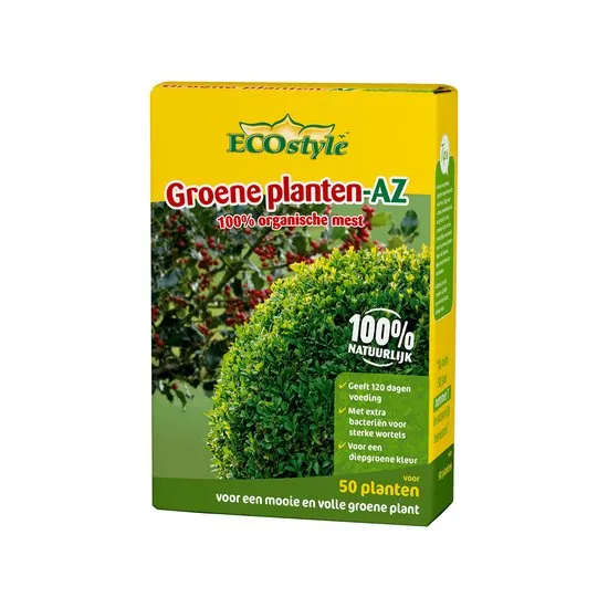 ECOstyle Buxus-AZ Meststof rijk aan Stikstof - 4 maanden Voeding - Organische Plantenvoeding - Extra sterke Wortels - Diepgroene Kleur - Voor 50 Planten - 1,6 KG