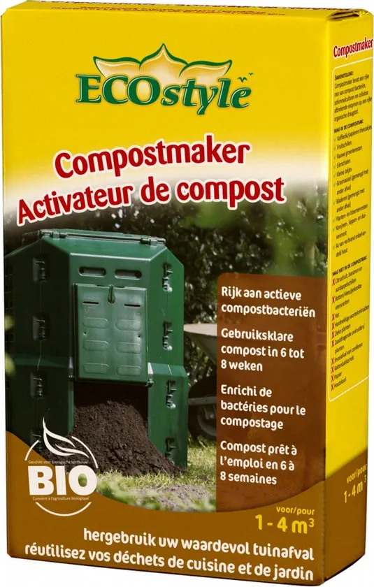 ECOstyle Compostmaker - Compost in 6 tot 8 Weken - Rijk aan Compostbacteriën - Hergebruik Tuinafval - Voor 1-4 M3
