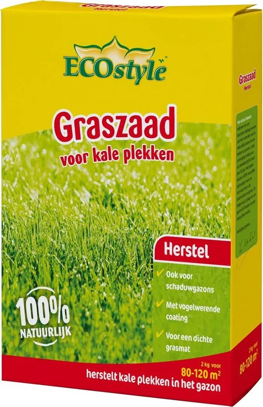 ECOstyle Graszaad-Extra - 2 kg - doorzaaien kale plekken - voor 80 tot 120 m2