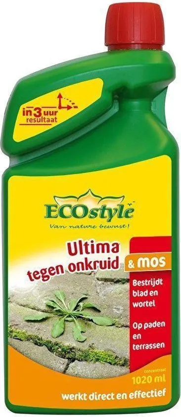 ECOstyle Ultima onkruid & mos - bestrijdt wortel en blad - concentraat 1020 ml