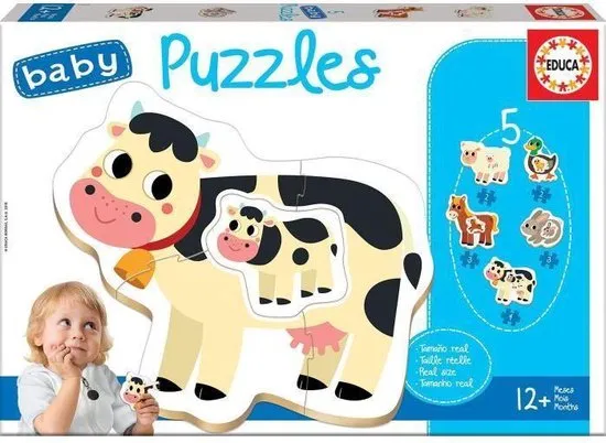 Educa Puzzle.  Baby Puzzles the Farm 2x2/2x3/4 Teile