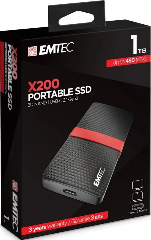 Emtec SSD 3.1 Gen2 X200 1 TB Portable