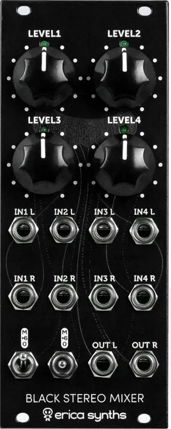 Erica Synths Black Stereo Mixer V3 - Mixer modular synthesizer