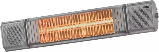 Eurom 334586 Heat & Beat Elektrische Terrasverwarmer Grijs- 2000W - 740 x 130 x 135mm