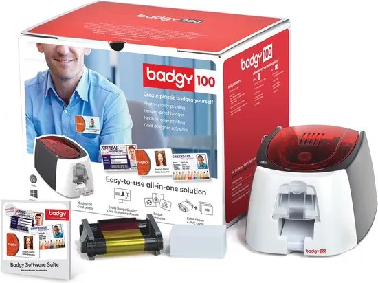 Evolis Badgy 100 plastic kaart printer Verf-sublimatie/thermische overzetting Kleur 260 x 300 DPI