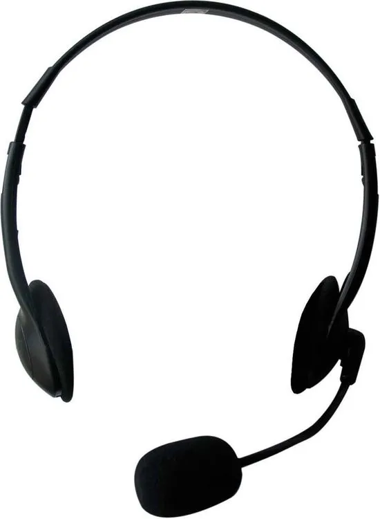 Ewent Headset, 2x 3.5mm Jack, 2,1m, zwart EW3563
