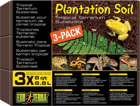Exo Terra Subtraat Plantion Soil - 3 x 8,8 L