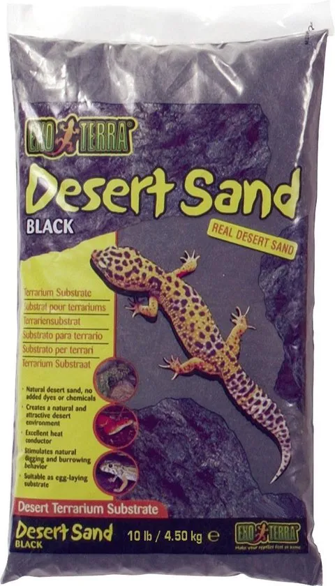 Exo Terra Woestijnzand - Bodembedekking - 4,5 kg -Zwart