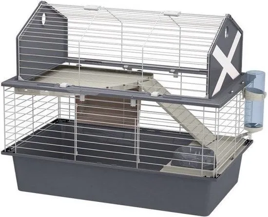 Ferplast Barn 120 - Knaagdierkooi - Grijs - 119 x 58 x 77 cm
