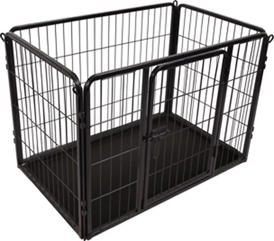 FLAMINGO Hondenkennel Kazan S 93x59x64 cm zwart