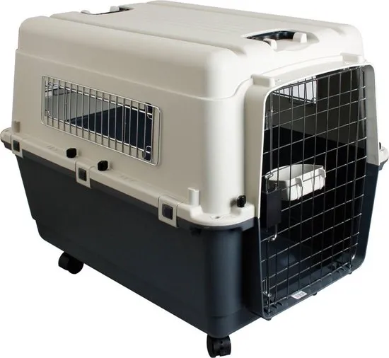 Flamingo reiskennel Nomad grijs/zwart - 90 x 60 x 68 cm
