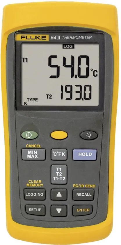 Fluke 54IIB 50HZ Temperatuurmeter -250 - +1767 °C Sensortype E, J, K, N, R, S, T