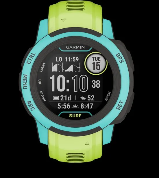 Garmin Instinct 2S Smartwatch - Robuust Sporthorloge met GPS - 30+ Sport apps - Surf Edition Waikiki