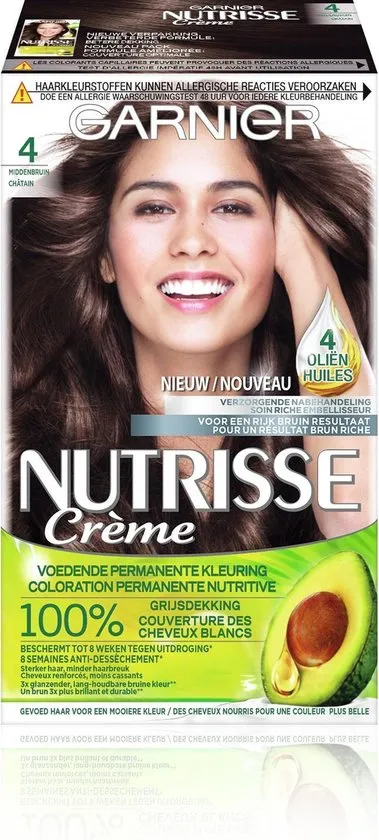 Garnier Nutrisse Crème 4 - Middenbruin - Haarverf