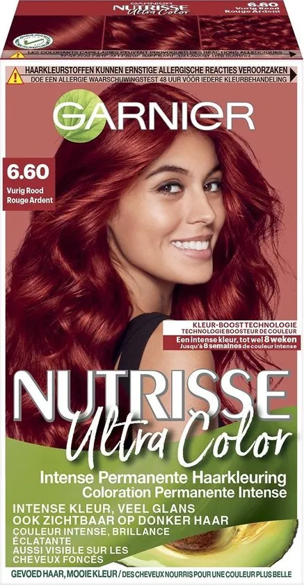 Garnier Nutrisse Ultra Color Haarverf - 6.60 Vurig Rood