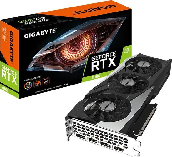 Gigabyte GeForce RTX 3060 Gaming OC 12G rev. 2.0 - Videokaart - 12 GB GDDR6 - PCIe 4.0 x16 - 2x HDMI 2.1, 2x DisplayPort 1.4a