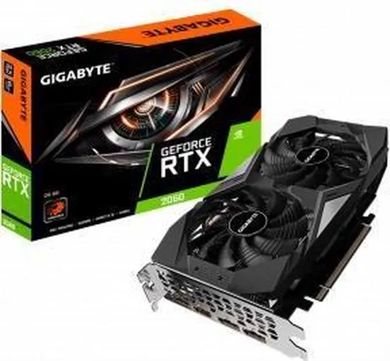 Gigabyte GV-N2060D6-6GD Nvidia GeForce RTX 2060 [PCIe3.0, 6 GB, GDDR6, 192 bit]