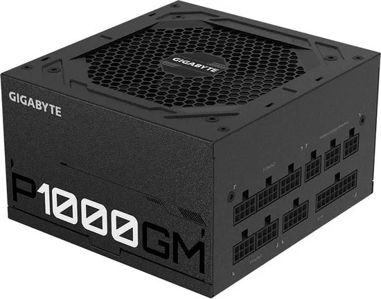 Gigabyte P1000GM - Voeding (intern) - ATX12V 2.31 - 1000 Watt - 80 PLUS Gold - 100-240 Volt wisselstroom V - actieve PFC - zwart