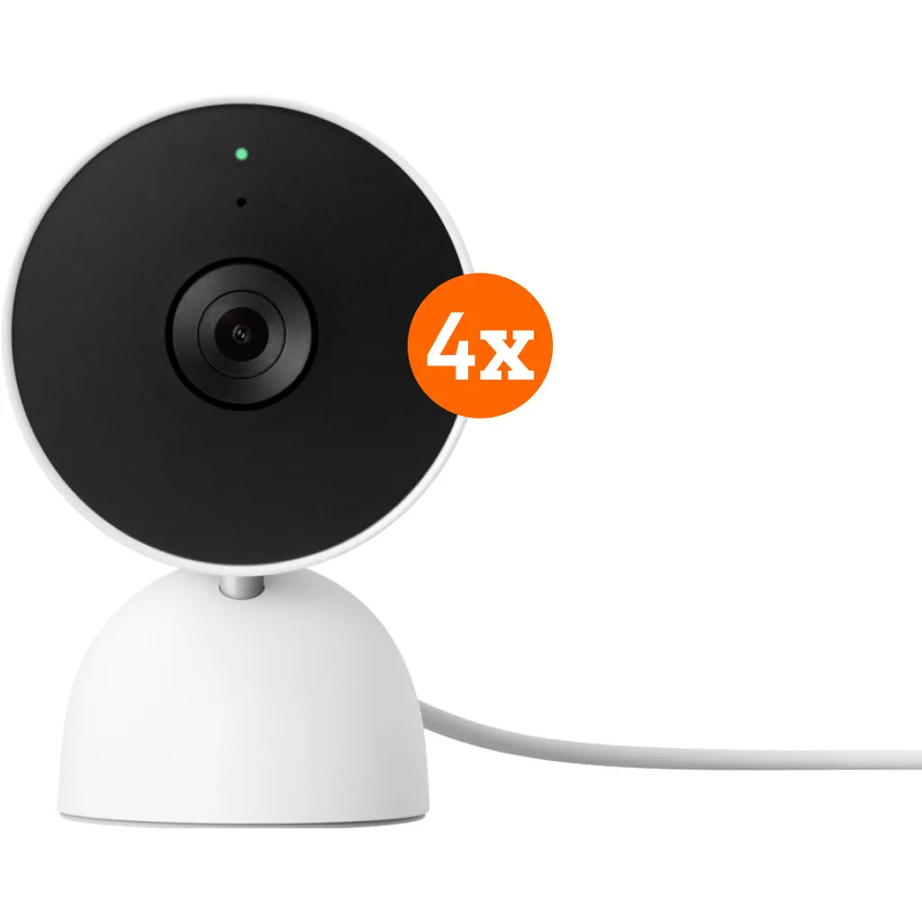 Google Nest Cam Indoor Wired 4-pack