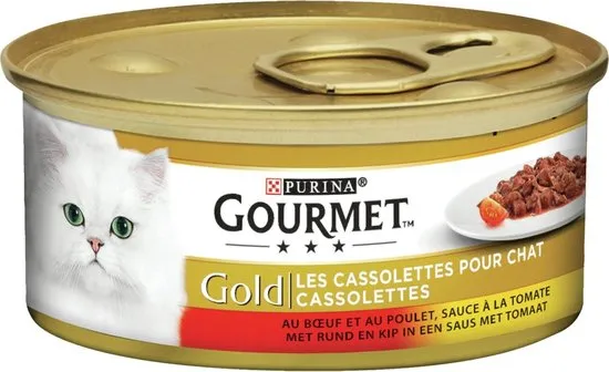 Gourmet Gold - Les Cassolettes Rund - kattenvoer - 85 g