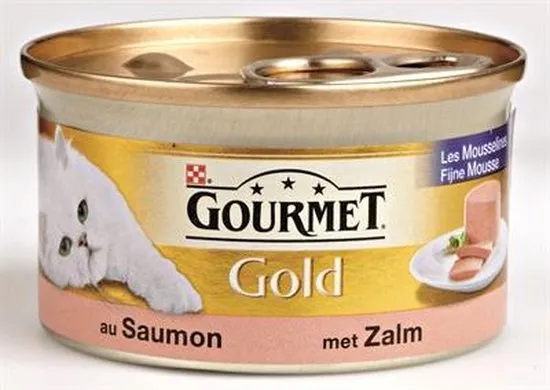 Gourmet Gold Mousse - Kattenvoer Zalm - 24 x 85 g